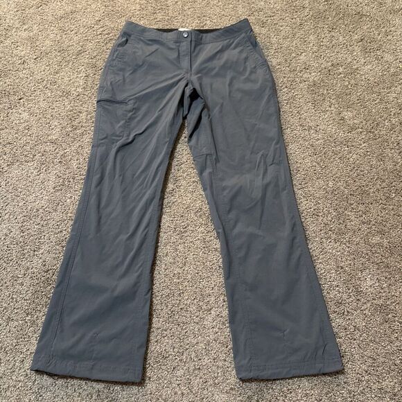 LL Bean Pants Size 8‎ Gray Bootcut Nylon Pockets Winter Hiking Outdoor M L Snow - Picture 1 of 13